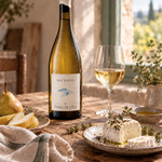 Terre de l’Élu Roc’h Avel 2025 with fresh goat’s cheese, pear and herbs