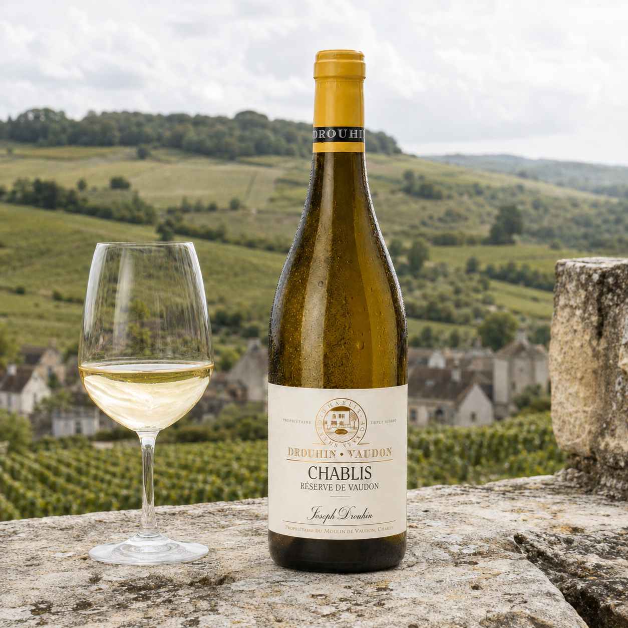 Joseph Drouhin Chablis in the vineyard